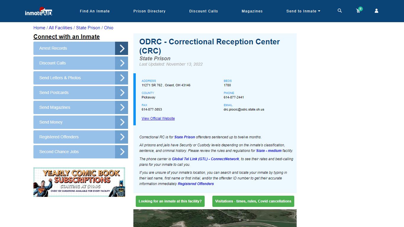 ODRC - Correctional Reception Center (CRC) - InmateAid